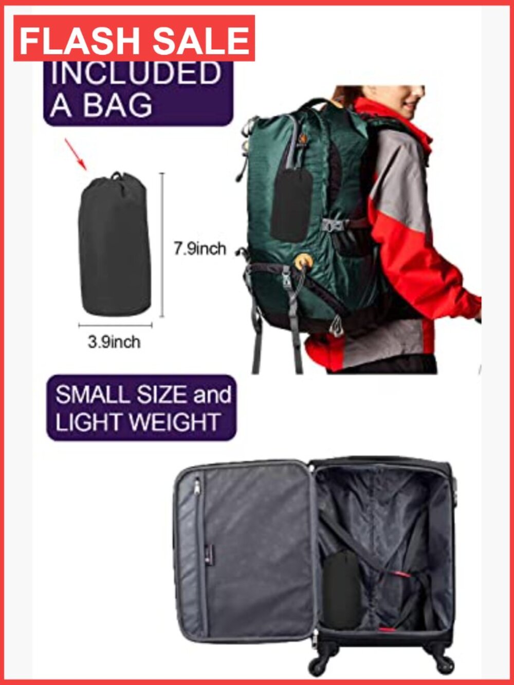 Waterproof Lightweight Rain Jacket Hooded Active Outdoor Anorak - Picture 4 of 7